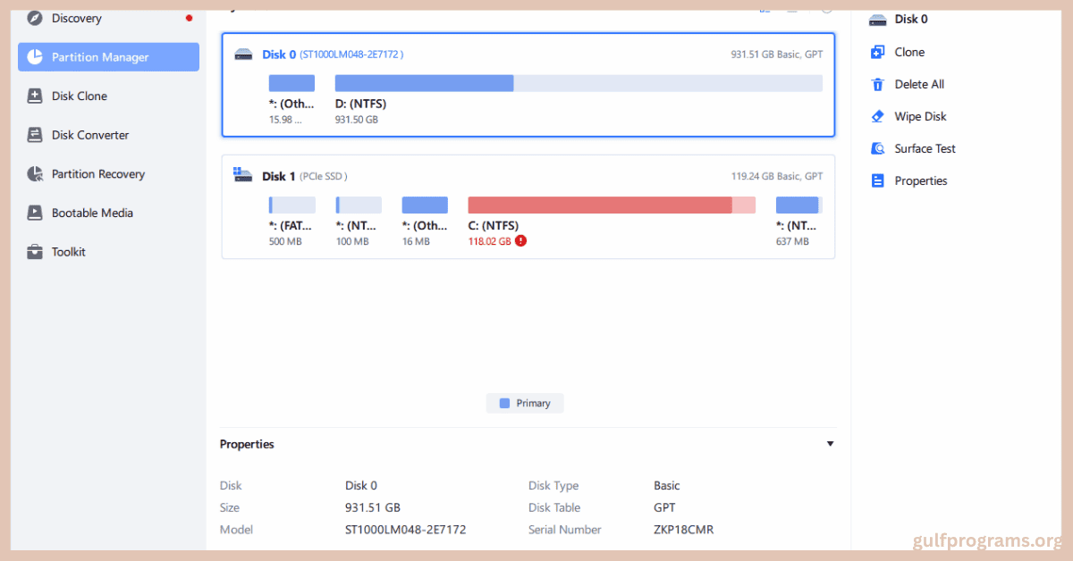easeus partition master iso